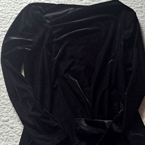 Velvet black dress shirt